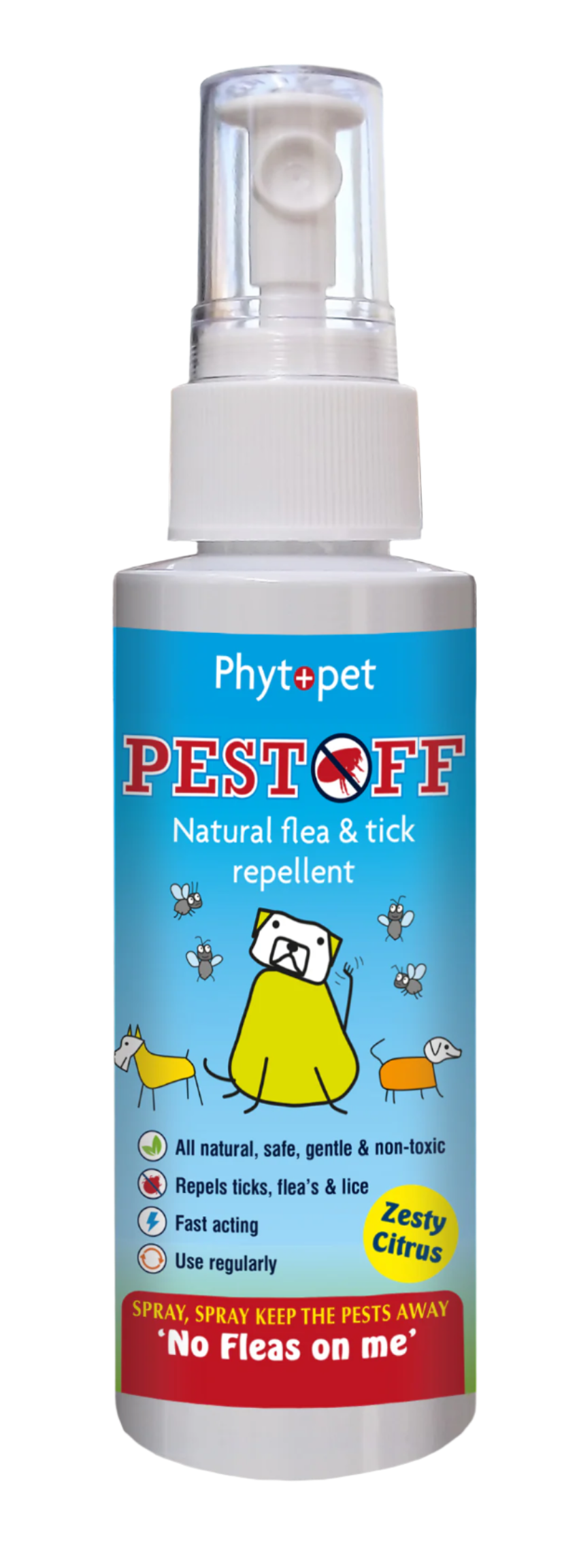 Pest Off Zesty Citrus 100ml - Natural Flea Repellent Spray (Home & Pet)