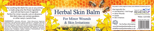 Herbal Honey Skin Balm 150g | Propolis, Calendula & Hypericum for Pets & Horses