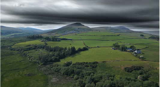 Moody mountain landscape