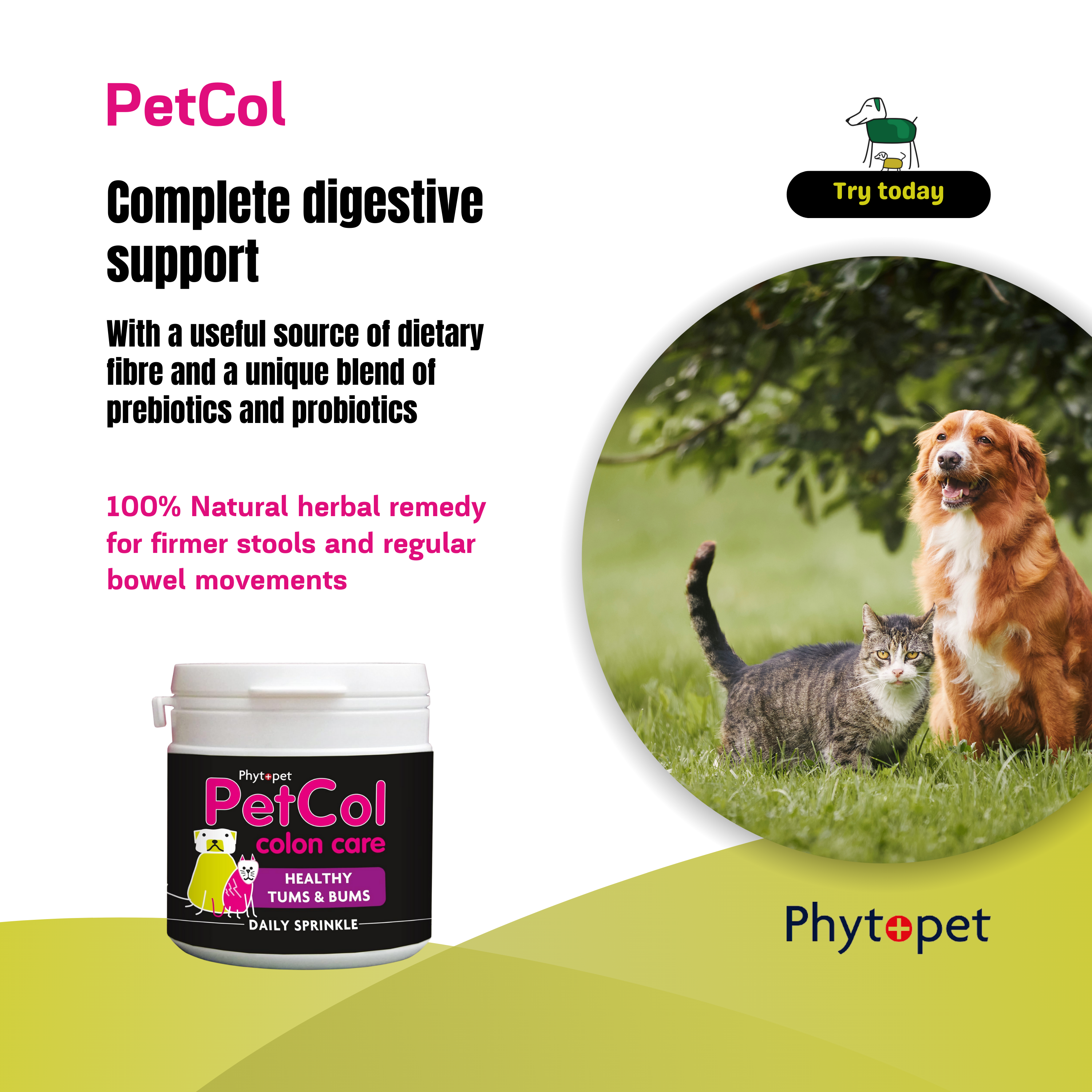 Pet Col 100g for Healthy Tums & Bums
