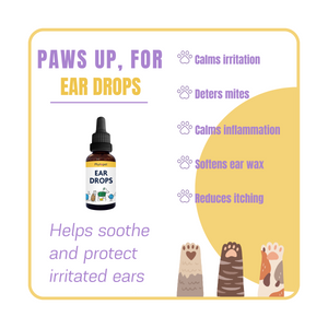 Ear Drops - Herbal oil combination to help soften ear wax, calm irritation and deter mites.