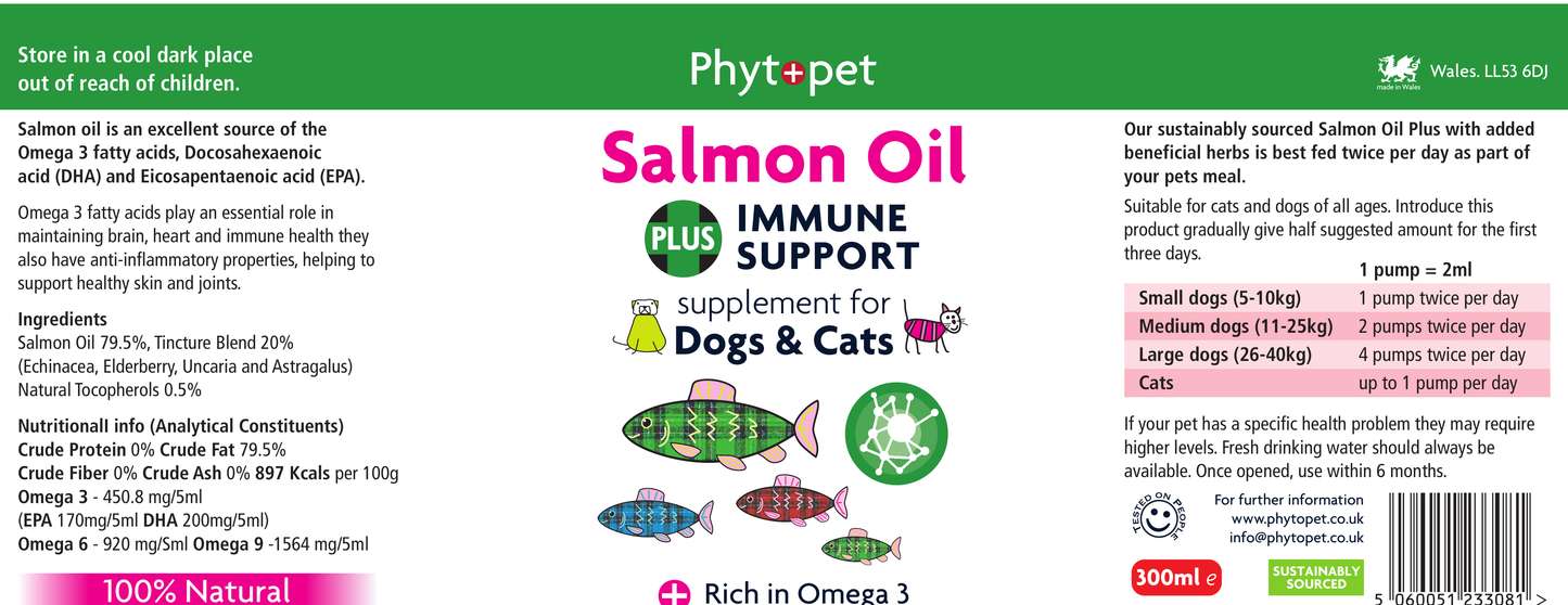 Salmon Oil Plus Immune Support 300ml