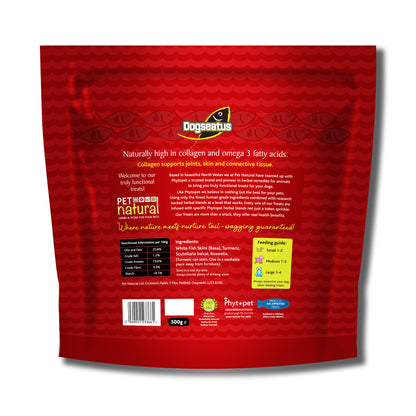 Pet Natural Dogseatus Fish Skin Treats - Joint Support Herb Mix Braids - 500g