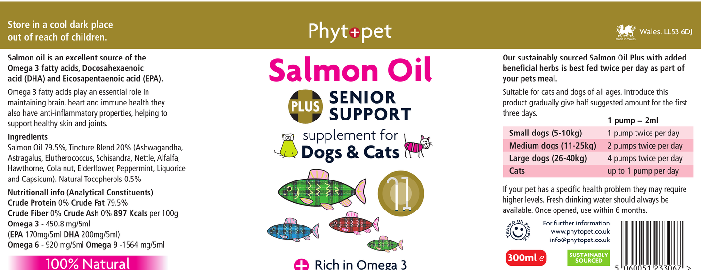 Salmon Oil Plus 300ml Senior Support