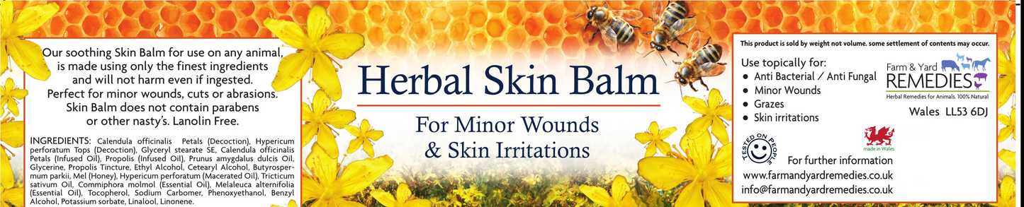Herbal Honey Skin Balm 150g | Propolis, Calendula & Hypericum for Pets & Horses